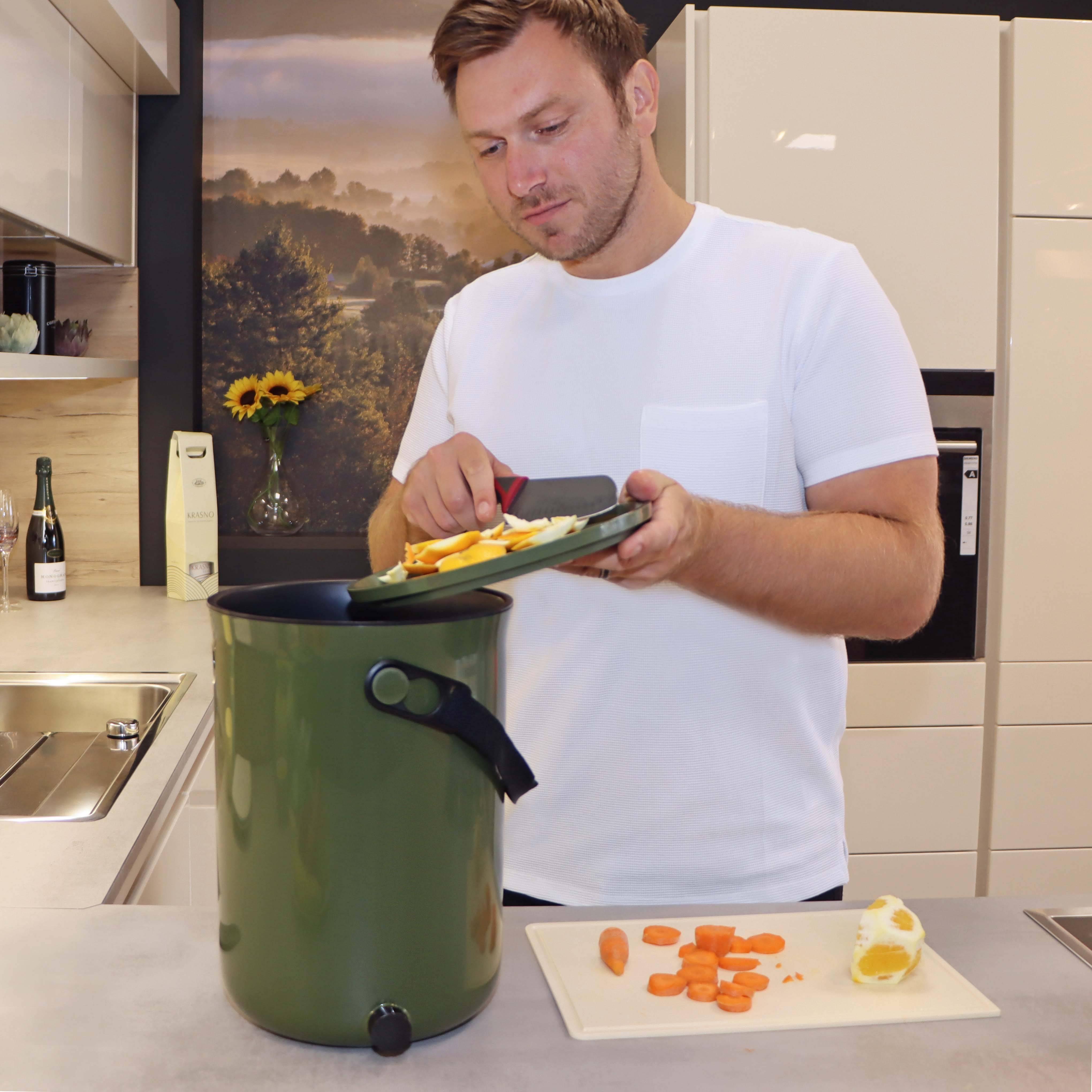 Composteur Bokashi en Plastique recyclé,vert, 9,6l+1 kg d'activateur - Image 2