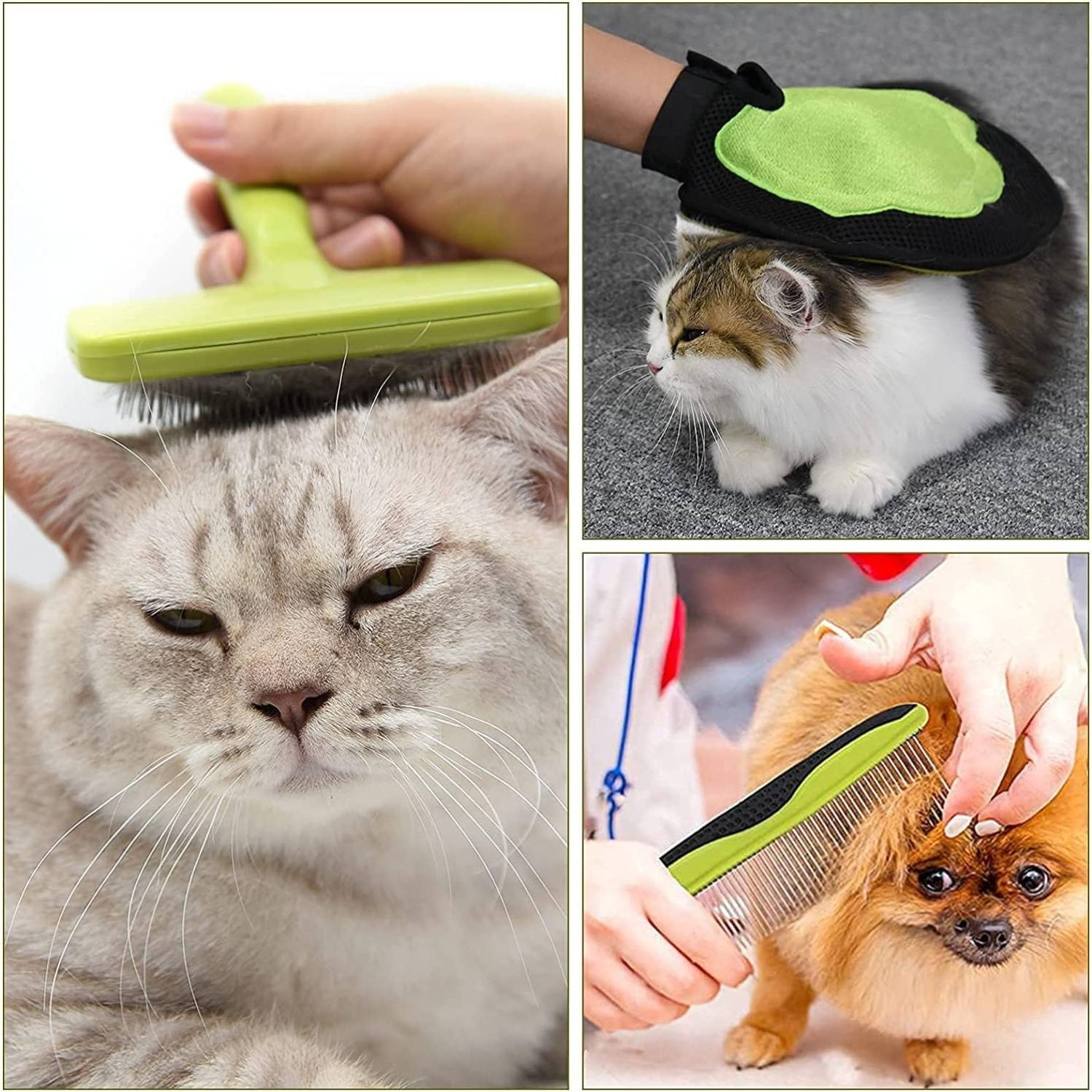 DtopbuyAge - 3 gants de massage et toilettage pour chien - Nettoyant DtopbuyAge - Image 4