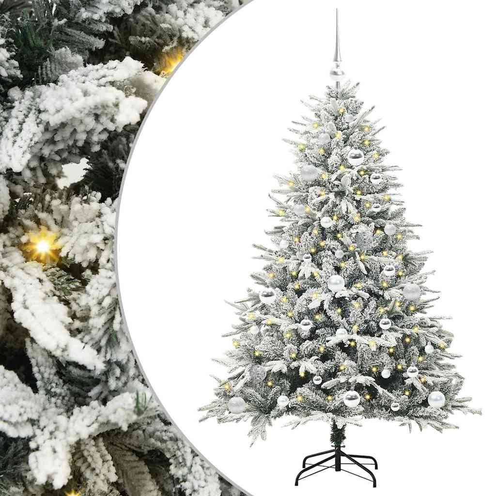 Sapin de Noël | Arbre de Noël artificiel pré-éclairé avec ensemble de boules Maison Chic - Image 1
