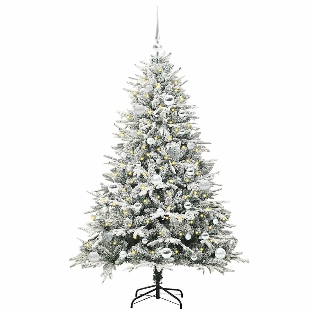 Sapin de Noël | Arbre de Noël artificiel pré-éclairé avec ensemble de boules Maison Chic - Image 3