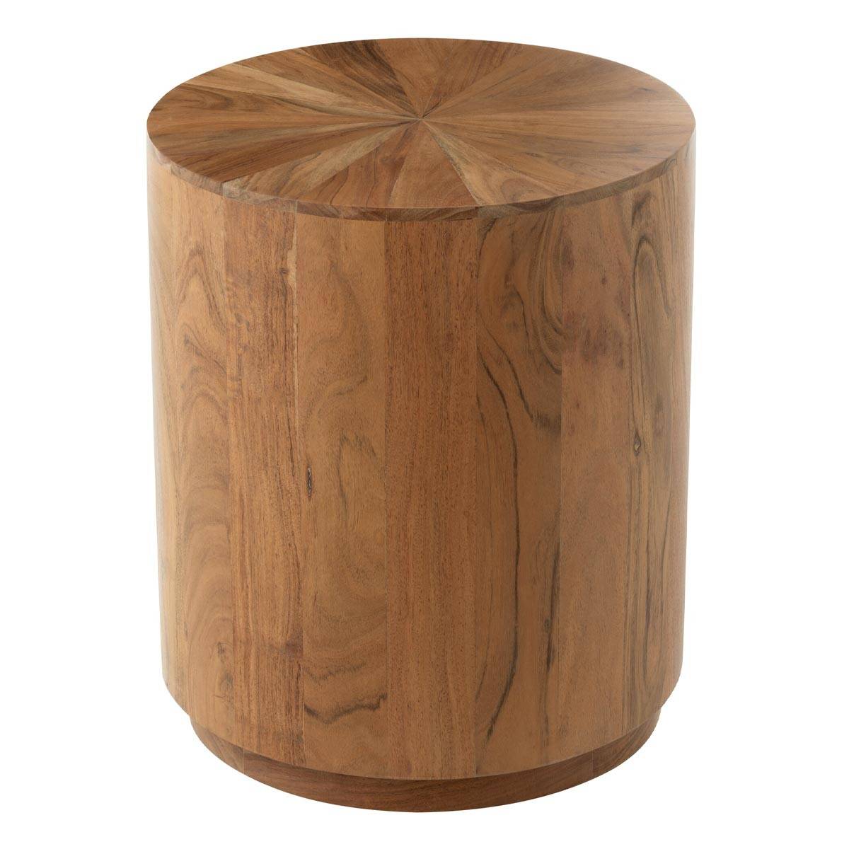 Table d'Appoint en Bois "Glenda" 55cm Naturel - Image 1
