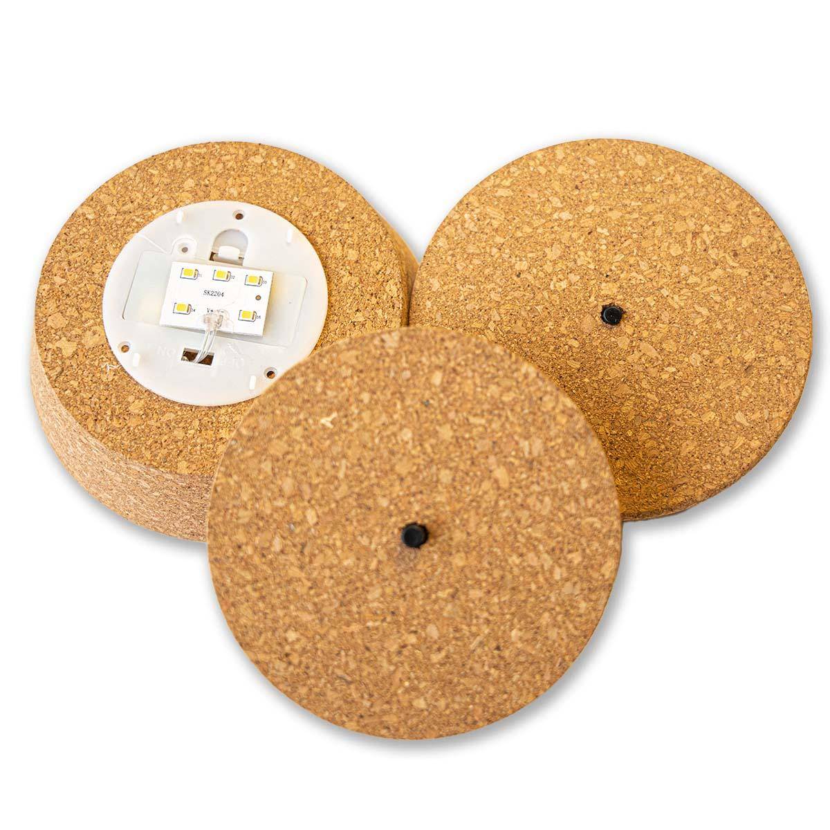 PANGIVO - Bouchon en liège avec LED naturel 12 x 10.8 x 3 cm - PANGIVO - Image 5