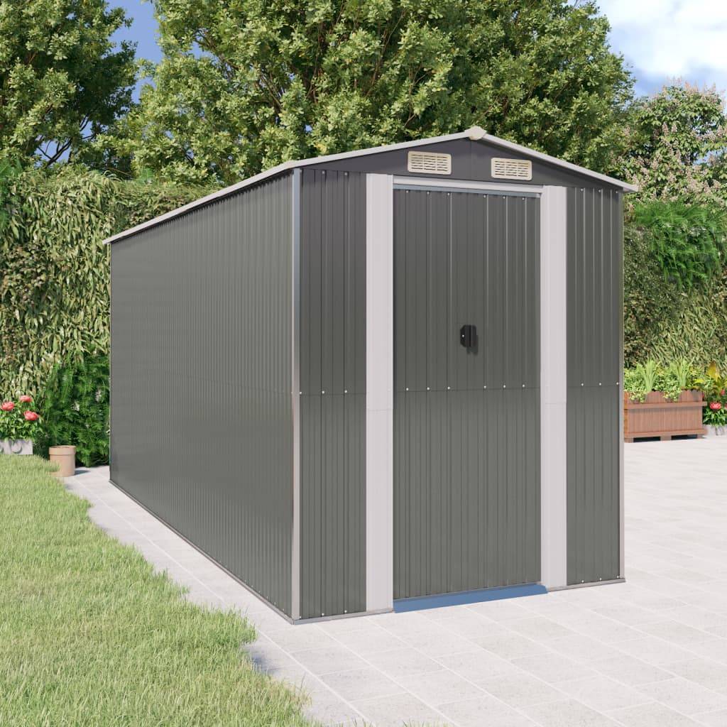 Vidaxl - Abri de jardin Gris clair 192x440x223 cm Métal galvanisé vidaXL 3147441 - Image 1