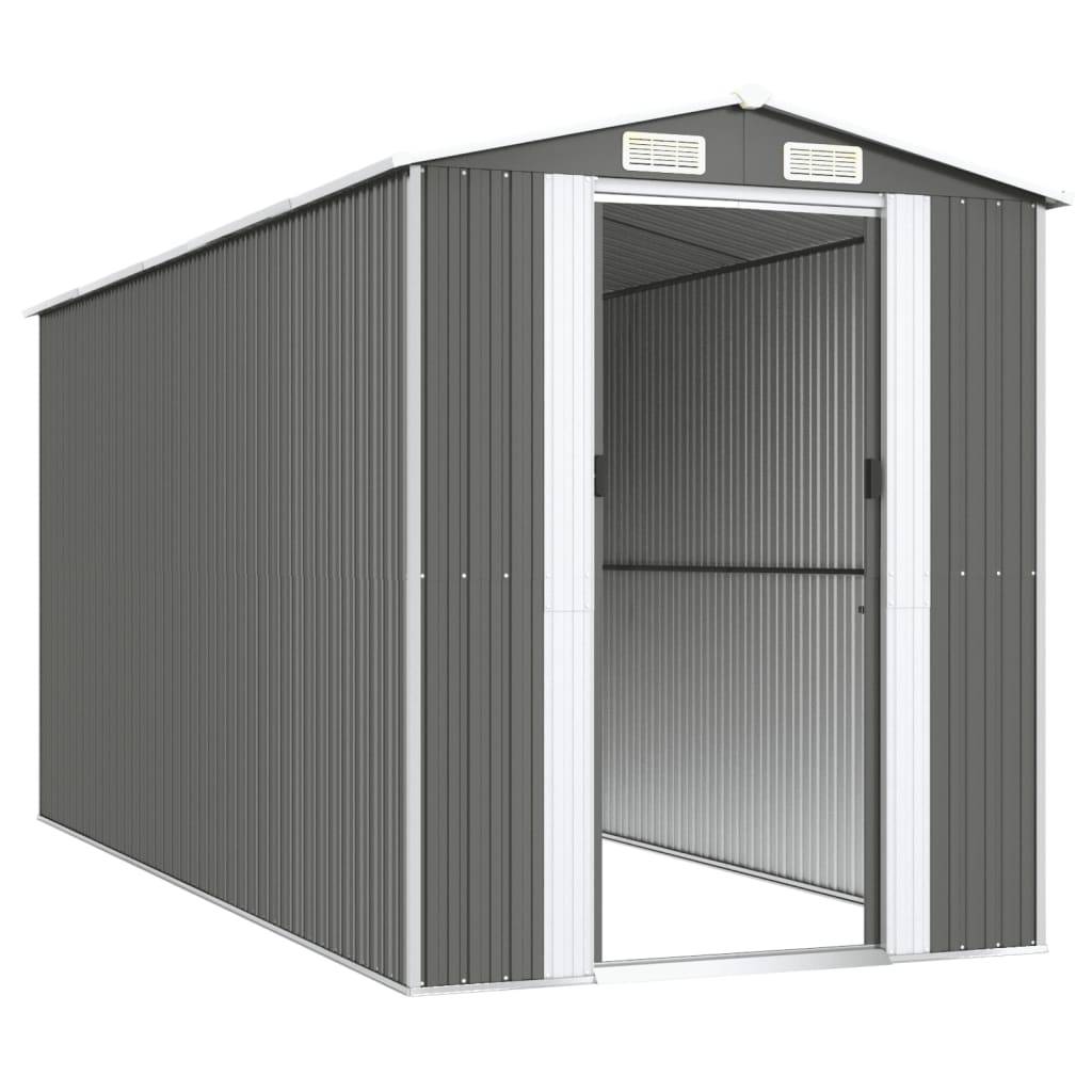 Vidaxl - Abri de jardin Gris clair 192x440x223 cm Métal galvanisé vidaXL 3147441 - Image 5