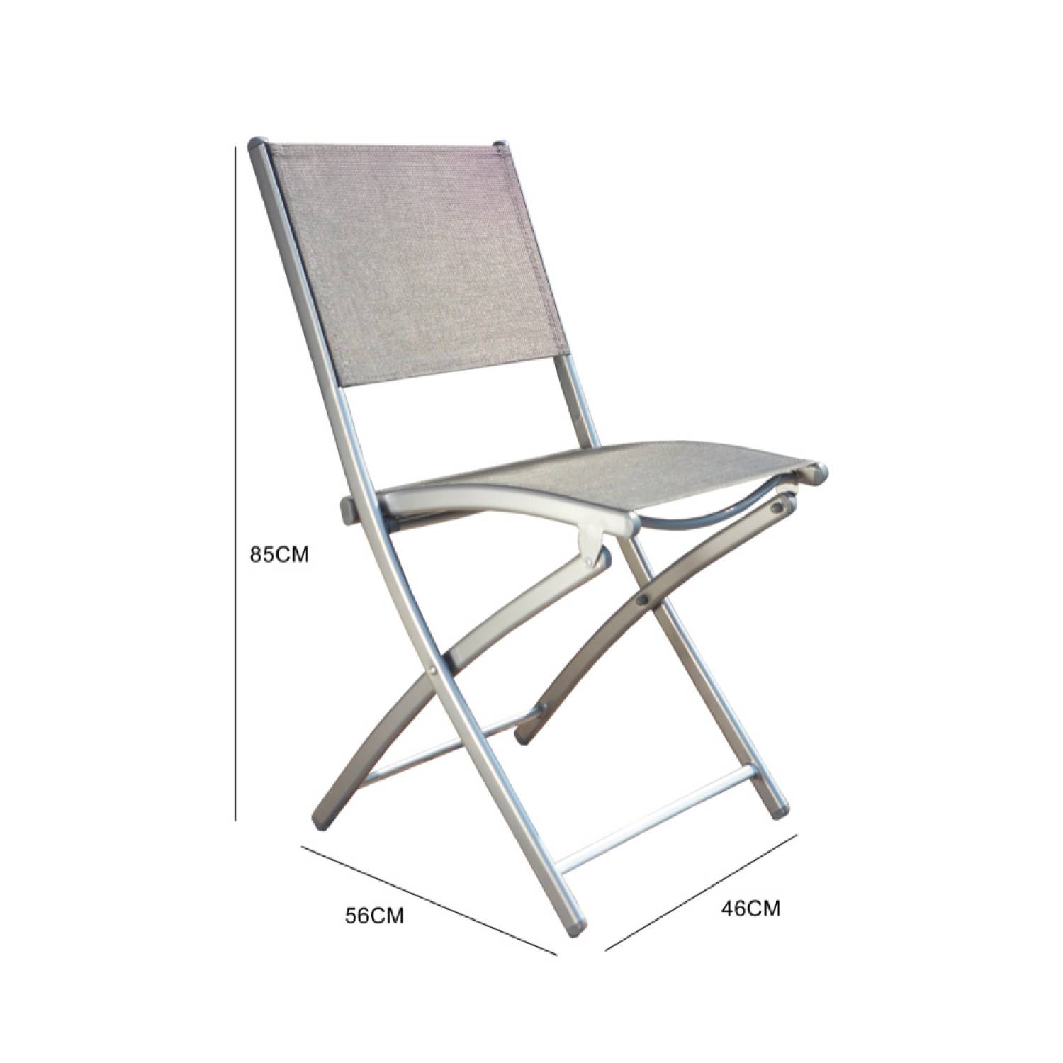 Ensemble de jardin table 150 cm + lot de 4 chaises pliantes ALASSIO - Image 4