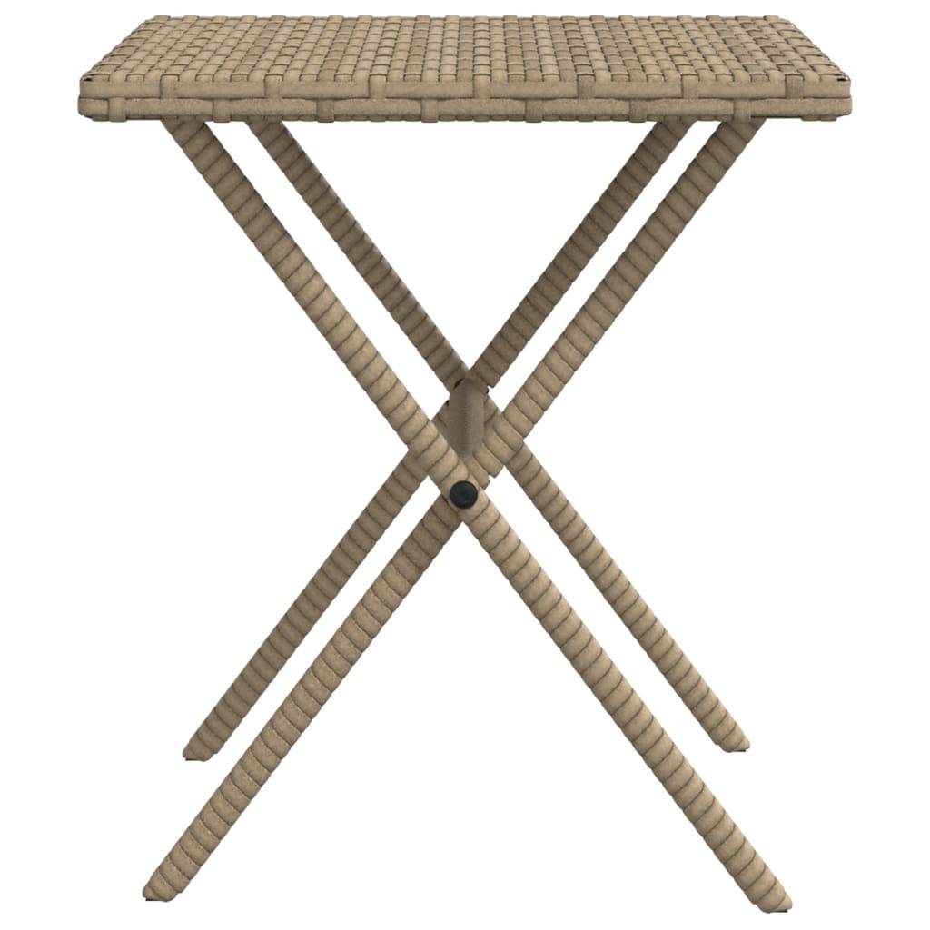 2 pcs Chaises longue | Transat | Bain de soleils avec table beige résine tressée - Image 7