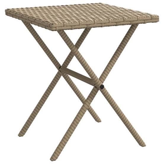 2 pcs Chaises longue | Transat | Bain de soleils avec table beige résine tressée - Image 6