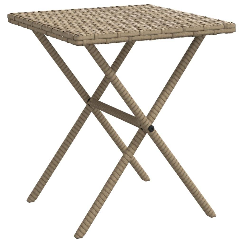 2 pcs Chaises longue | Transat | Bain de soleils avec table beige résine tressée - Image 6