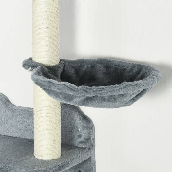 Sans Marque - Marches escalade, mur, 4 pièces, griffoir, hamac, 40x28x73cm, Gris+blanc crème - Image 10