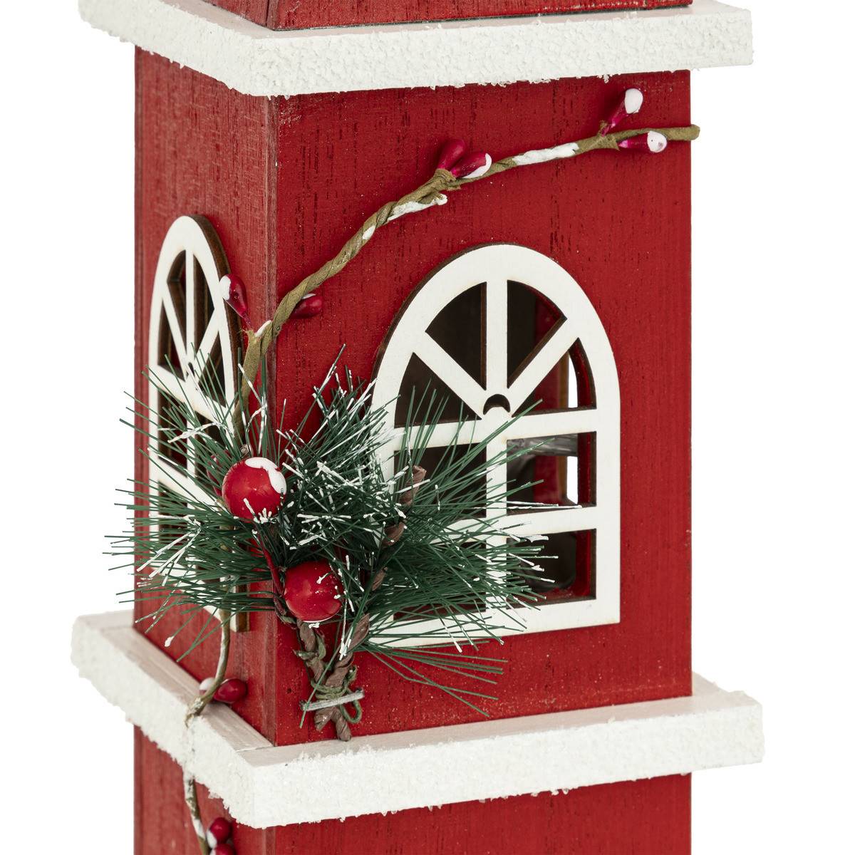 Fééric Lights & Christmas - Déco de Noël Citrouille enneigée et pailletée argent D 16 cm - Image 3