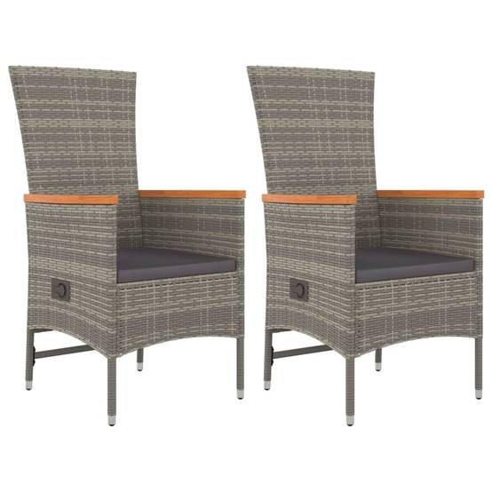 Vidaxl - Chaises de jardin inclinables coussins lot de 2 Résine tressée vidaXL 319530 - Image 2