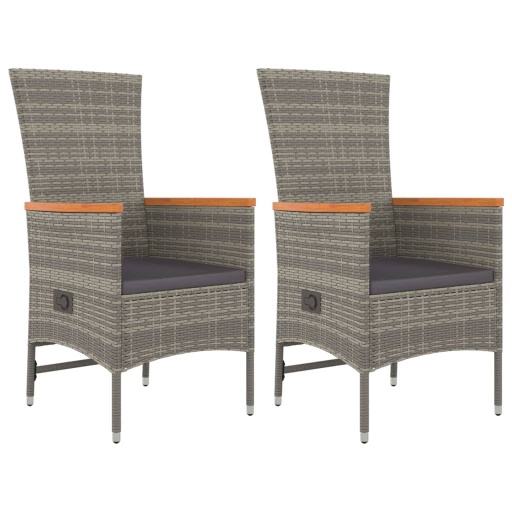 Vidaxl - Chaises de jardin inclinables coussins lot de 2 Résine tressée vidaXL 319530 - Image 2