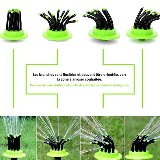 Tête d'arrosage de Jardin multidirection à Planter - 12 tubes orientables Plantes, Potager - Image 5
