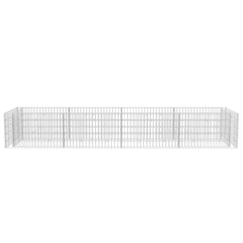 Helloshop26 - Jardinière lit surélevé plantes fleurs jardin à gabion acier 360 x 90 x 50 cm - Image 3