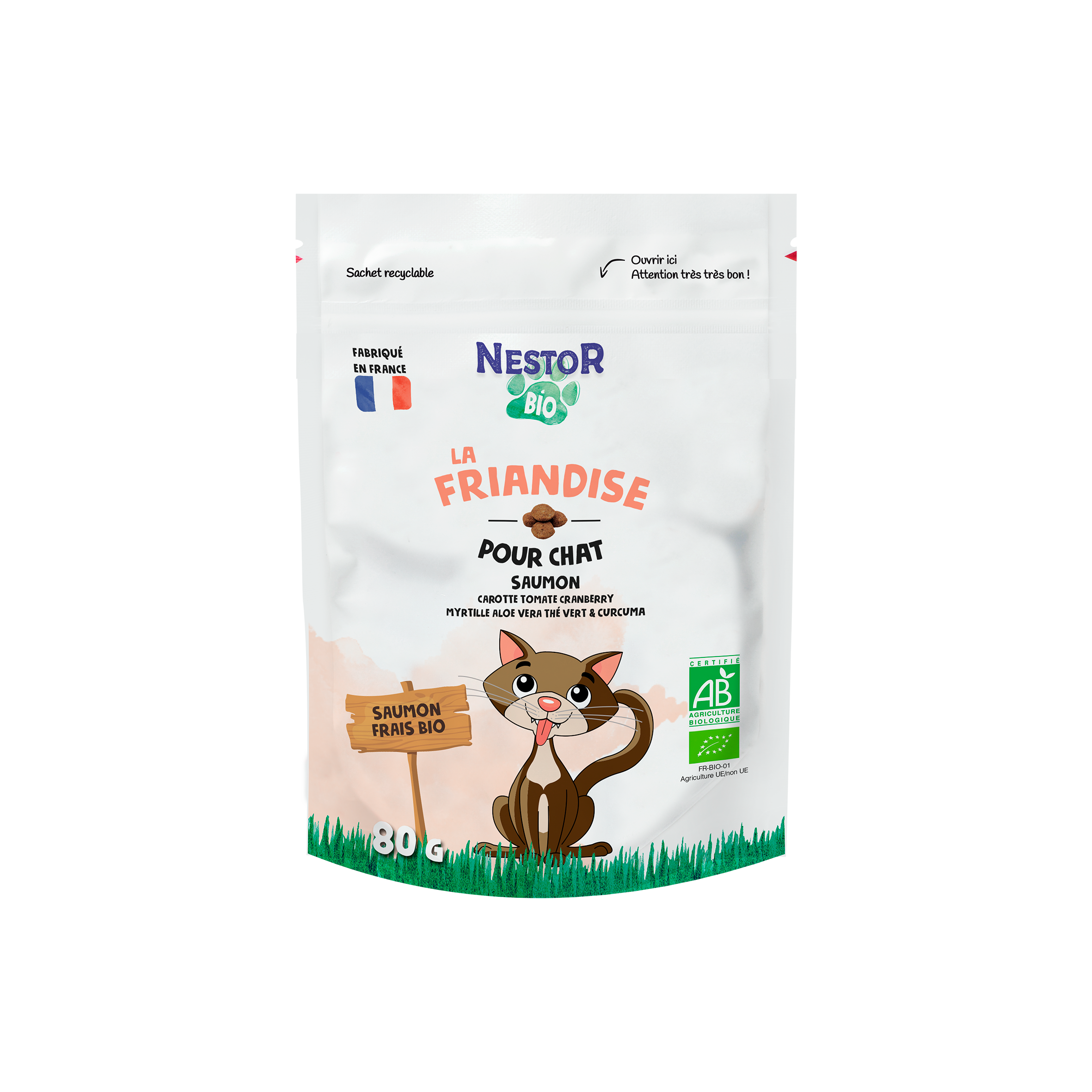 Nestor - Friandises Bio Sans Céréales au Saumon pour Chat - Image 1