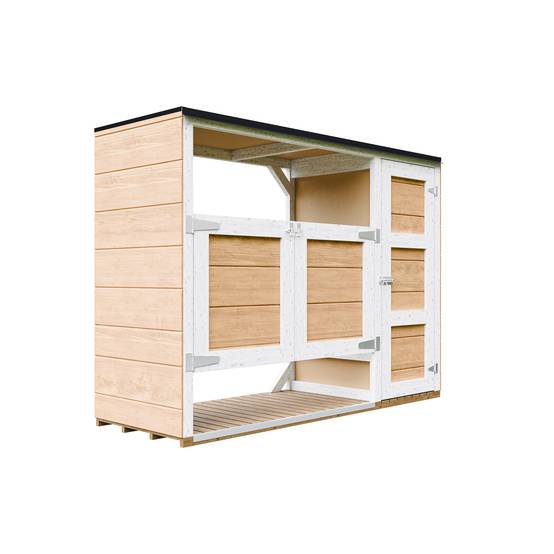 Timbela - Abri de jardin pour poubelles, Cache poubelle extérieur 1,62 m² / 2x240L - Timbela M981A-HARVEST HONEY - Image 2