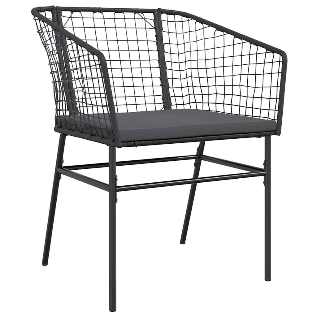 Vidaxl - Ensemble à manger de jardin et coussins 5 pcs-Salons de jardin noir rotin verre 678089 - Image 4