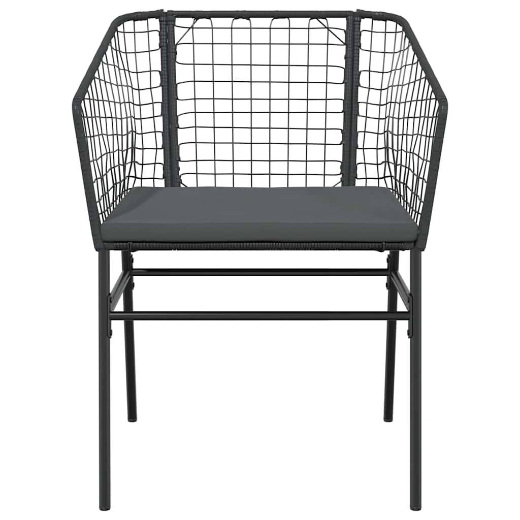 Vidaxl - Ensemble à manger de jardin et coussins 5 pcs-Salons de jardin noir rotin verre 678089 - Image 6