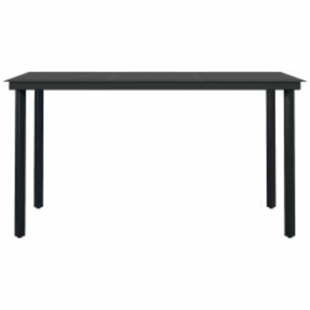 Vidaxl - Ensemble à manger de jardin et coussins 5 pcs-Salons de jardin noir rotin verre 678089 - Image 7