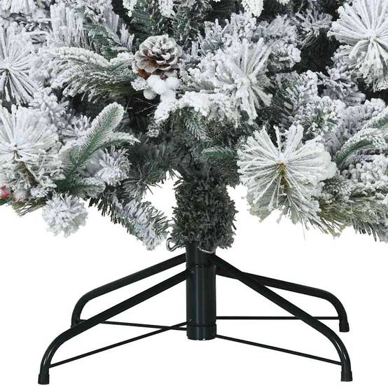 ComfortXL - Sapin de Noël artificiel enneigé avec décorations pour salon Blanc 180 cm – ComfortXL Outdoor Living - Image 6