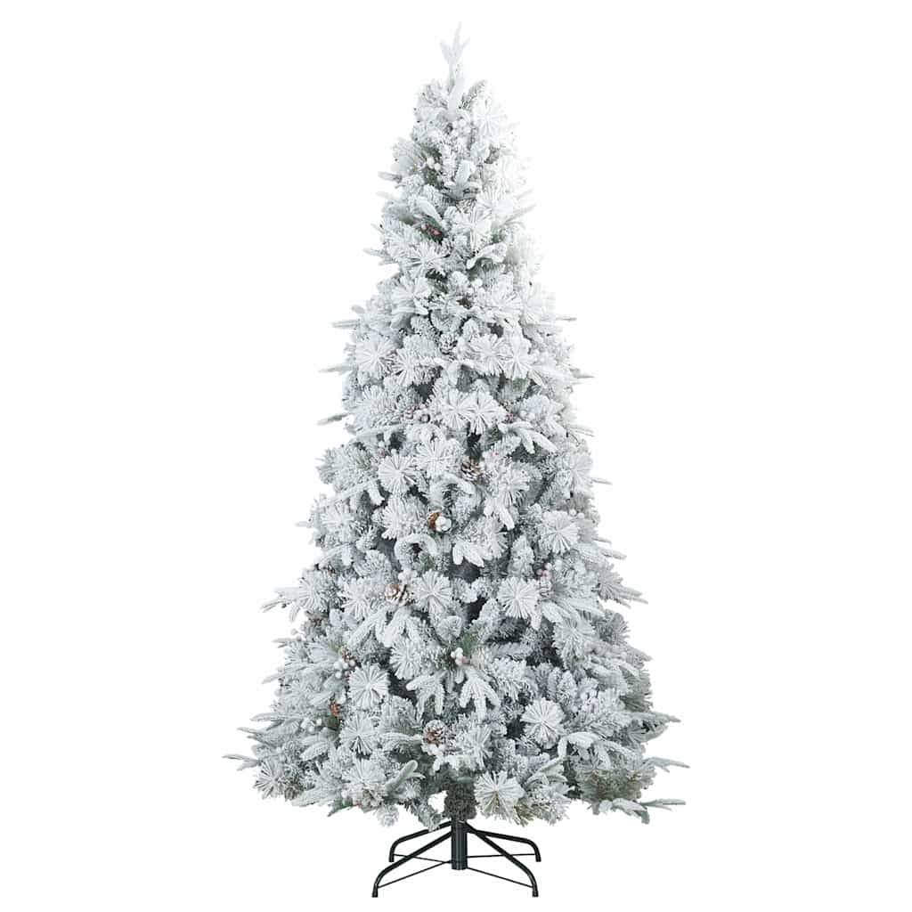 ComfortXL - Sapin de Noël artificiel enneigé avec décorations pour salon Blanc 180 cm – ComfortXL Outdoor Living - Image 3