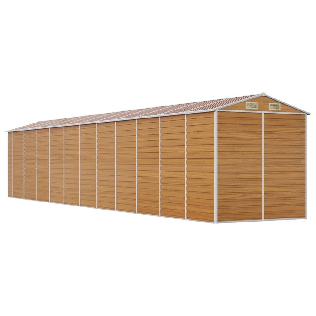 Vidaxl - Abri de jardin marron clair 191x980x198 cm acier galvanisé vidaXL 3188285 - Image 8