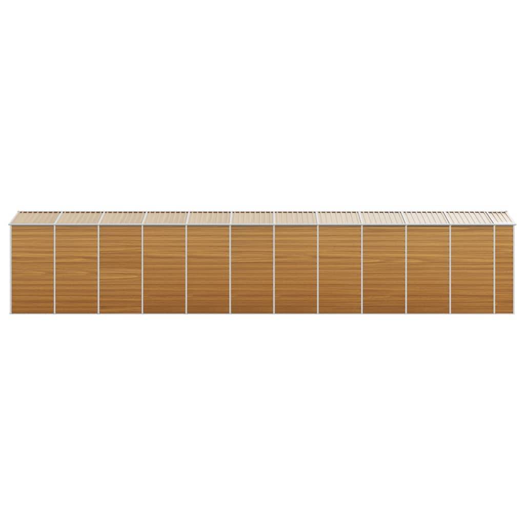 Vidaxl - Abri de jardin marron clair 191x980x198 cm acier galvanisé vidaXL 3188285 - Image 7