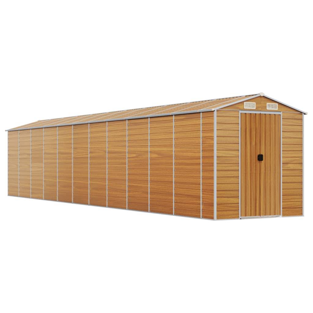 Vidaxl - Abri de jardin marron clair 191x980x198 cm acier galvanisé vidaXL 3188285 - Image 2