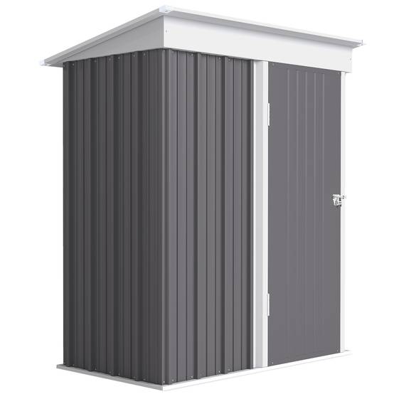 ComfortXL - Armoire de jardin acier extérieur gain de place porte verrouillable gris - ComfortXL Outdoor Living - Image 1