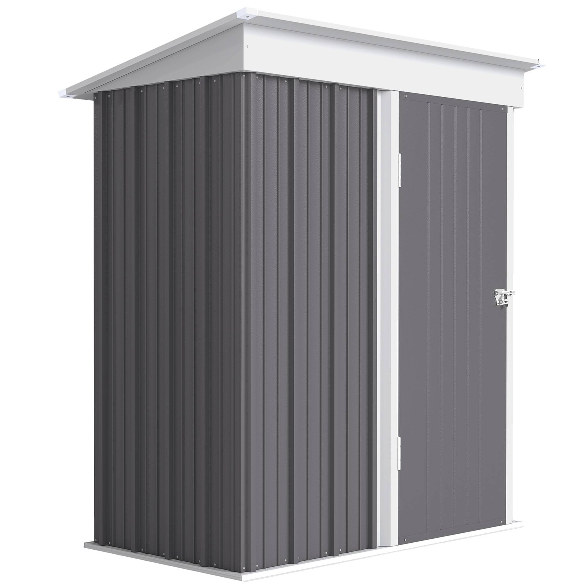 ComfortXL - Armoire de jardin acier extérieur gain de place porte verrouillable gris - ComfortXL Outdoor Living - Image 1