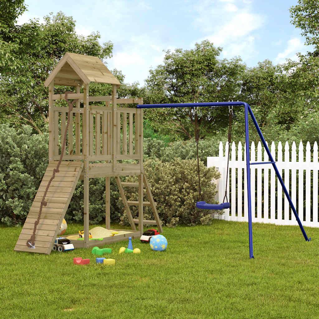 Aire de jeux d'extérieur - Jeu Plein air enfant bois de pin imprégné-JU1496 - Image 2