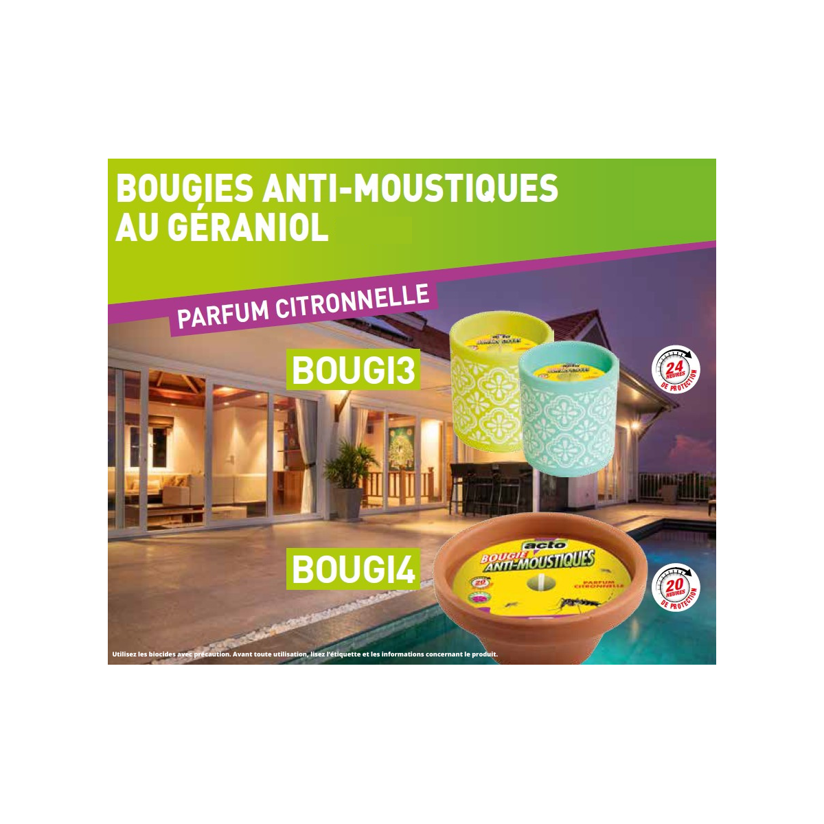 Acto - Bougie à la Citronnelle et Géraniol: L'Innovation Anti-Moustiques pour l'Été - Image 3