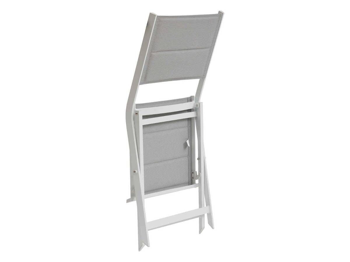 Hesperide - Lot de 4 chaises de jardin pliables Glacier et Blanc Allure - Hespéride - Image 3