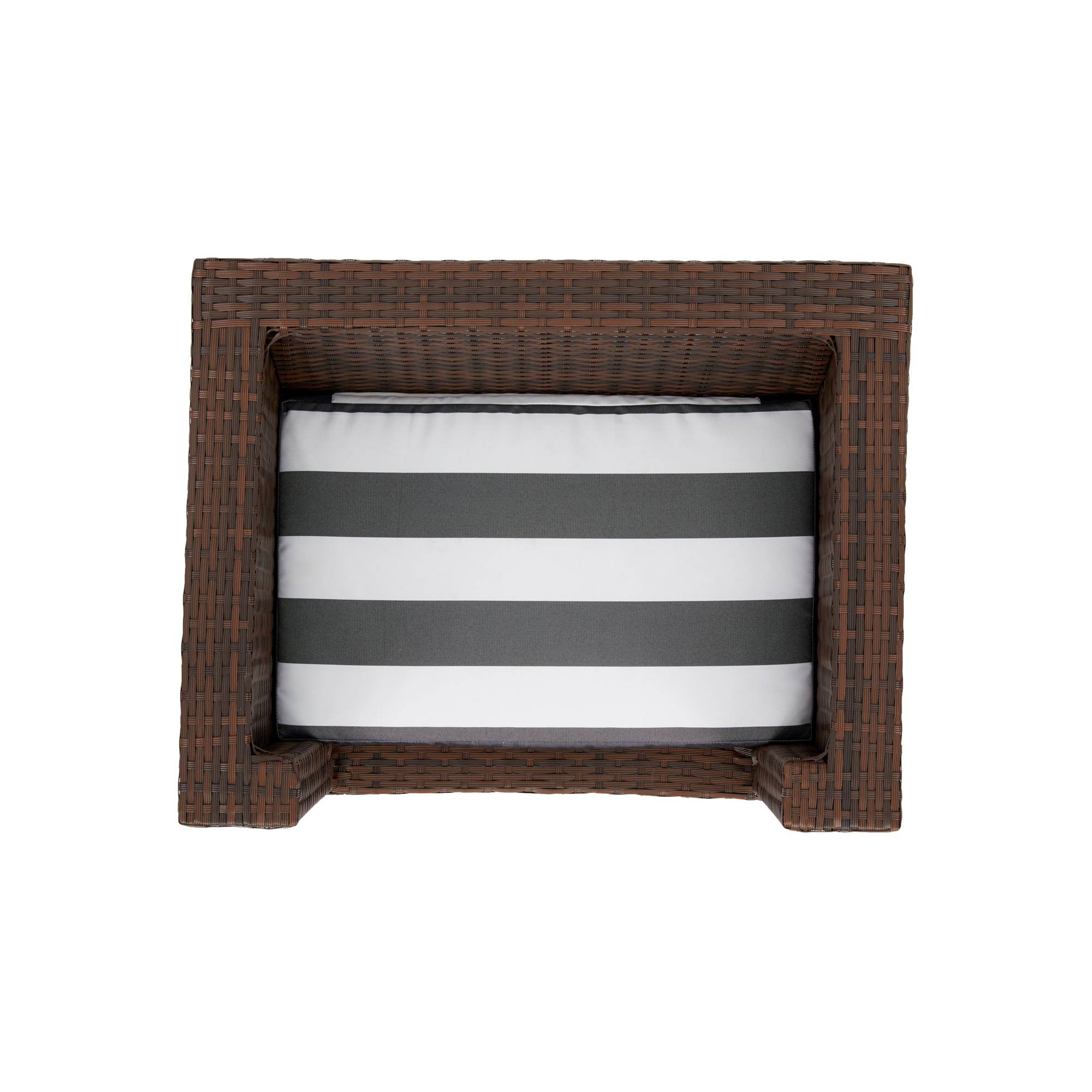Lit surélevé en rotin avec coussin lavable pour chat ou petit chien - Image 7