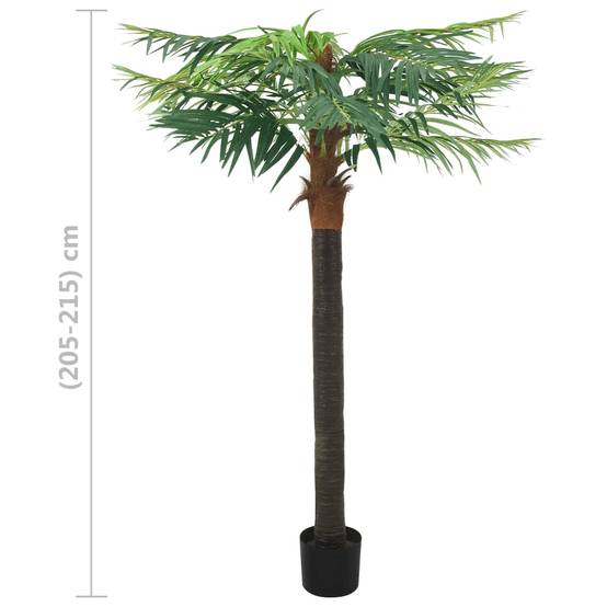 Palmier Phoenix artificiel bois et plastique vert 80 x 80 x 215 cm - PANGIVO - Image 6