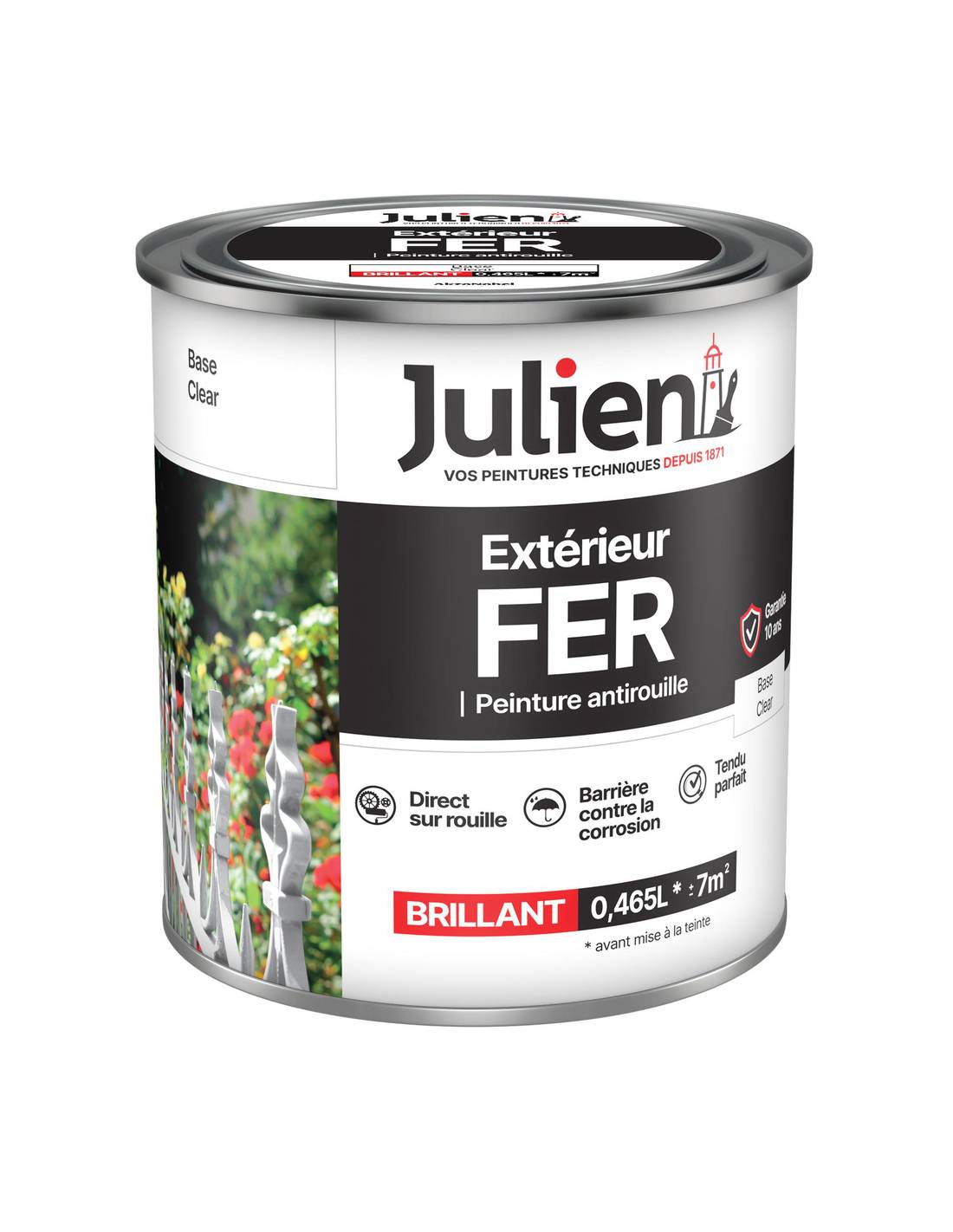 Julien - Peinture Fer Antirouille Julien Clear Protection Transparente Fer Extérieur - Julien