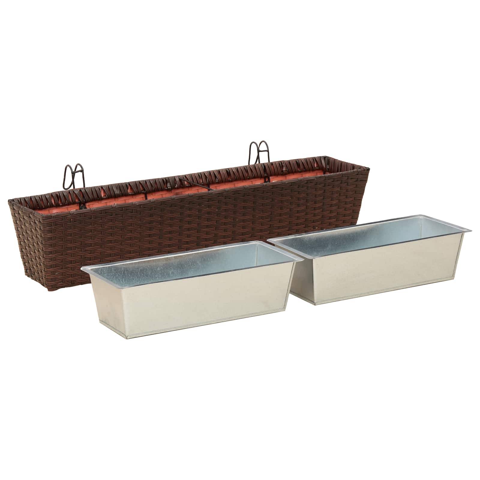 Prolenta Premium - Jardinière métal marron  80 x 17 x 17 cm  - Prolenta premium p357.8 - Image 4