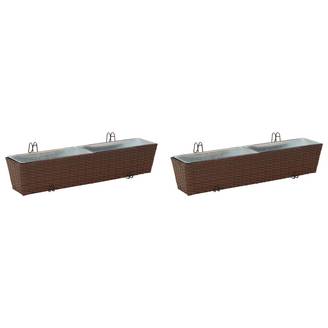 Prolenta Premium - Jardinière métal marron 80 x 17 x 17 cm - Prolenta premium p357.8