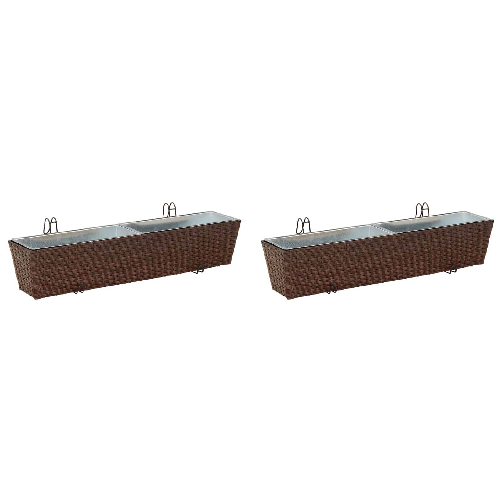 Prolenta Premium - Jardinière métal marron  80 x 17 x 17 cm  - Prolenta premium p357.8