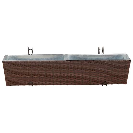 Prolenta Premium - Jardinière métal marron 80 x 17 x 17 cm - Prolenta premium p357.8 - Image 5