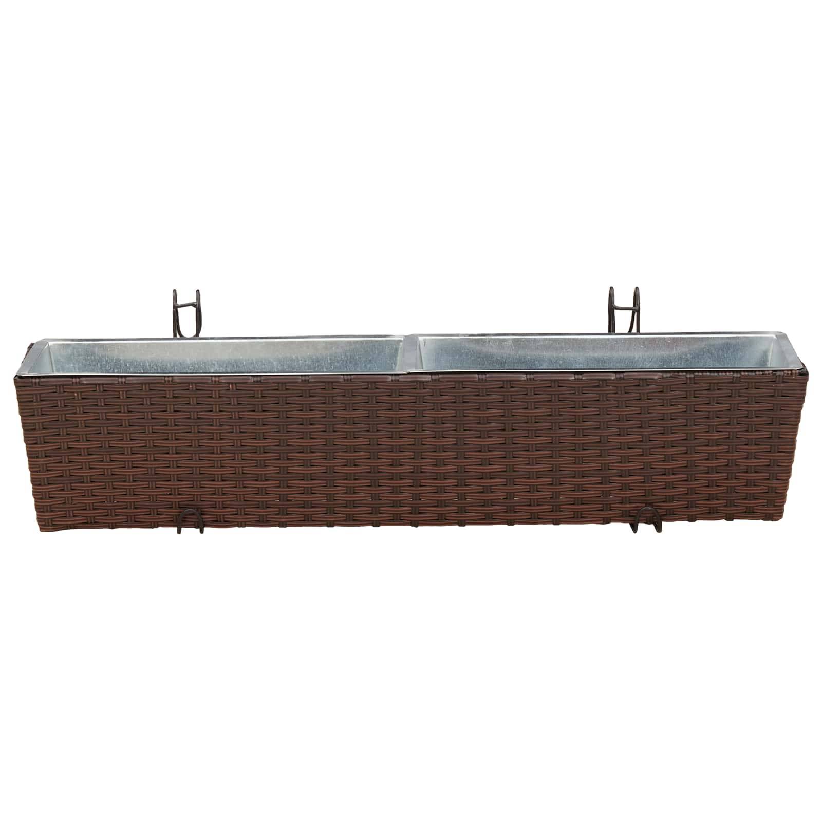 Prolenta Premium - Jardinière métal marron  80 x 17 x 17 cm  - Prolenta premium p357.8 - Image 5