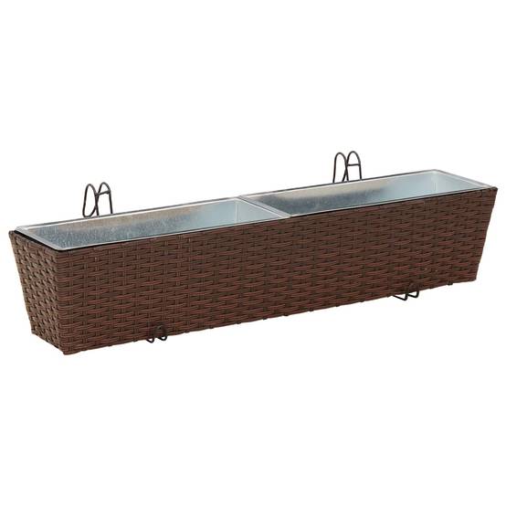 Prolenta Premium - Jardinière métal marron 80 x 17 x 17 cm - Prolenta premium p357.8 - Image 3
