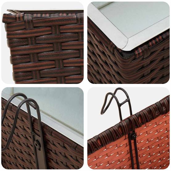 Prolenta Premium - Jardinière métal marron 80 x 17 x 17 cm - Prolenta premium p357.8 - Image 8