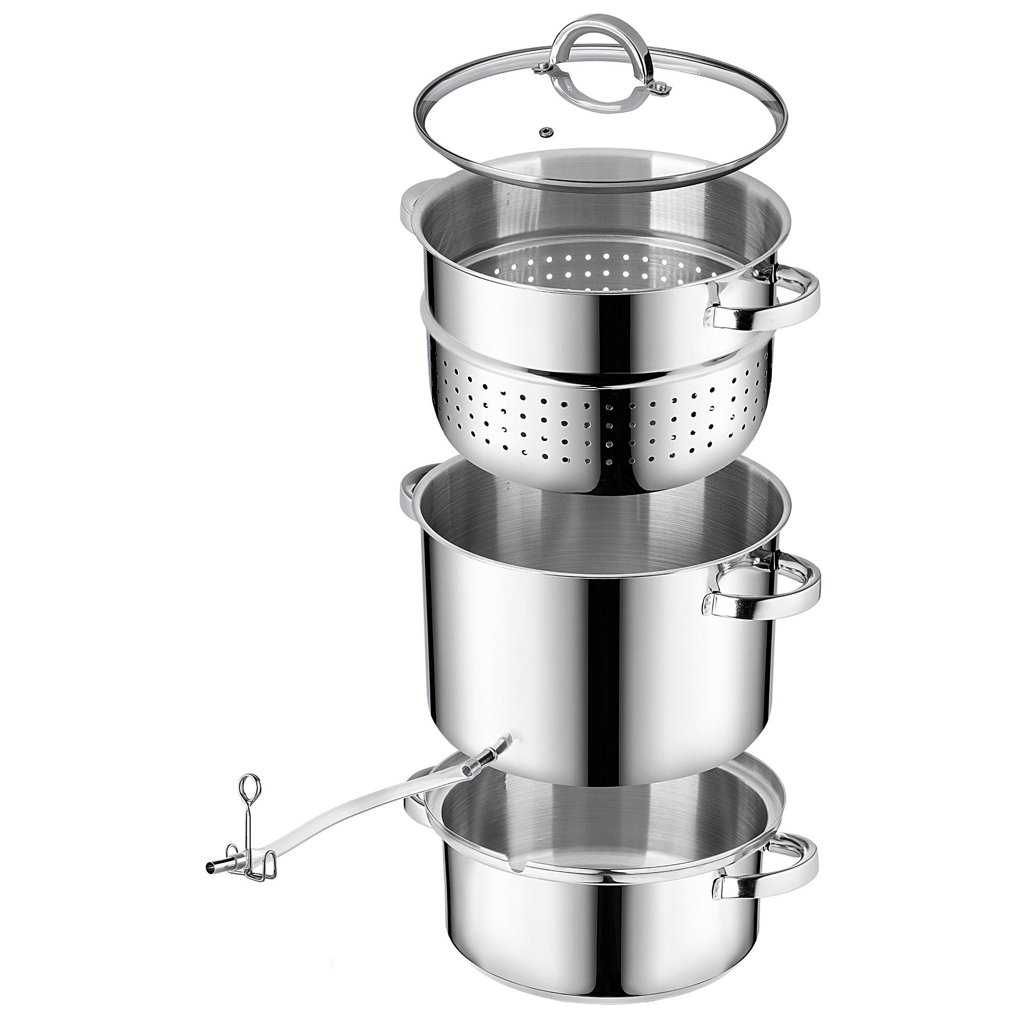 Presse-agrumes Pot 8L Inox Vapeur Pour Induction Gaz Acier 3en1 Grand - Image 6