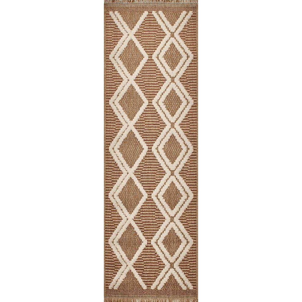 Jardindeco - Tapis intérieur extérieur aspect jute terracotta Tijuana 9048 170 x 120 cm - Image 4