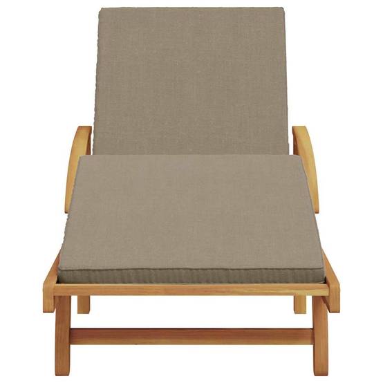 PANGIVO - Transat bois d'acacia massif taupe 200 x 67 x 84 cm - PANGIVO - Image 4