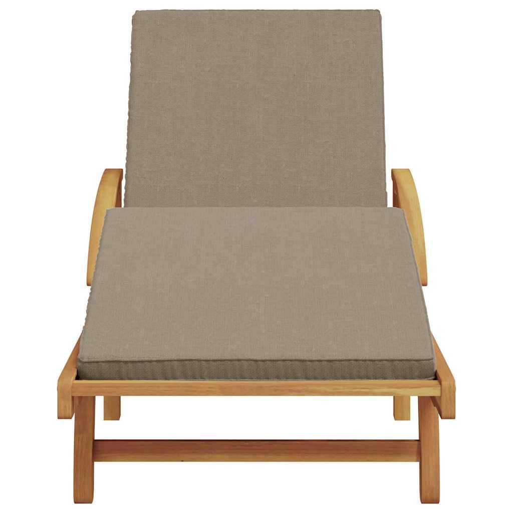 PANGIVO - Transat bois d'acacia massif taupe 200 x 67 x 84 cm - PANGIVO - Image 4