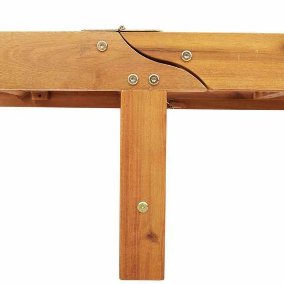 PANGIVO - Transat bois d'acacia massif taupe 200 x 67 x 84 cm - PANGIVO - Image 9
