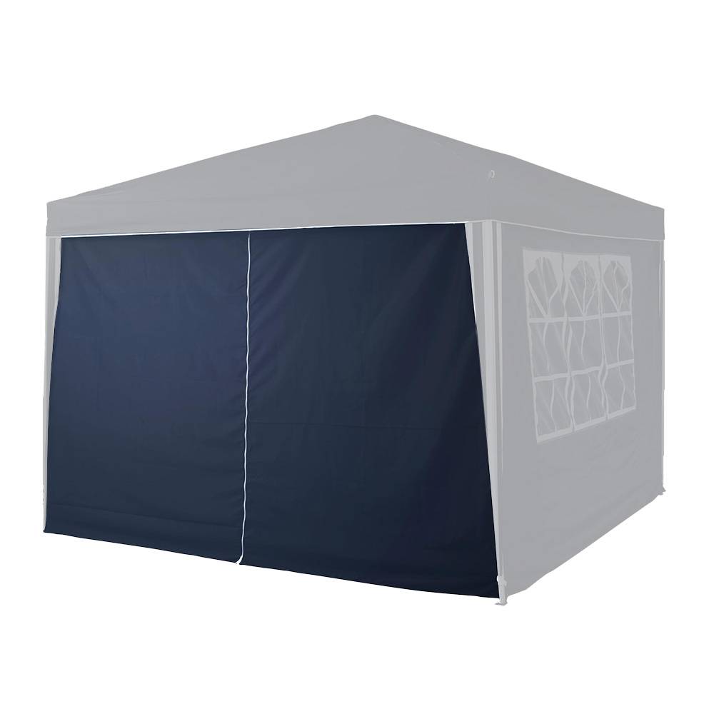 Mur porte bleu 2,9x1,95 m pour tonnelle pliante 3x3 m – Toile polyester avec ouverture zippée - TERRE JARDIN - Image 3