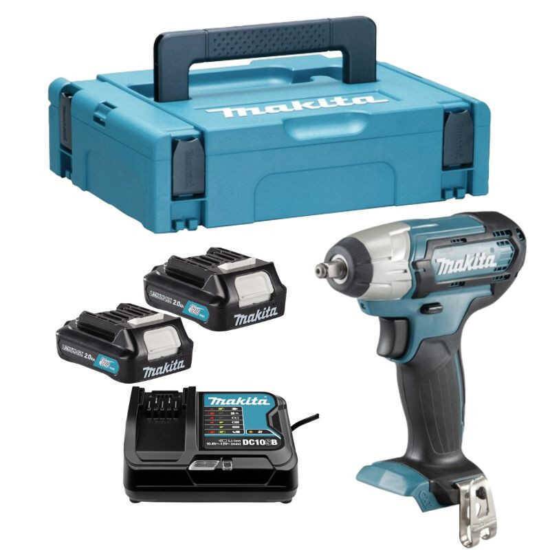 Makita - Boulonneuse à chocs 10,8 V Li-Ion 140 Nm - MAKITA - 2 batteries 12V 2.0Ah chargeur - MakPak - TW140DSAJ - Image 1